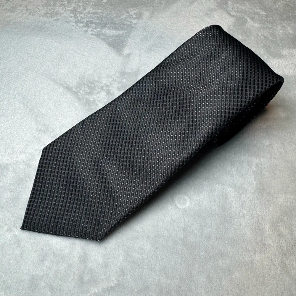 GEOFFREY BEENE Men's‎ Tie Black Geometric Classic Dress Work Polyester Nylon